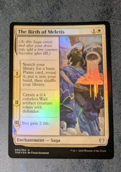 MTG *FOIL * Theros Beyond Death Uncommon THE BIRTH OF MELETIS NM - Image 1