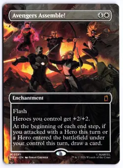 PRESALE Avengers Assemble! (Borderless) MSH 341 Magic: The Gathering Mythic NM - Image 1