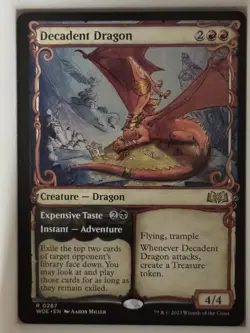 Decadent Dragon (Showcase) R Wilds of Eldraine 287 NM - Image 1