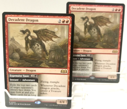 x2 Decadent Dragon Expensive Taste WOE MTG 223 RARE M/NM - Image 1