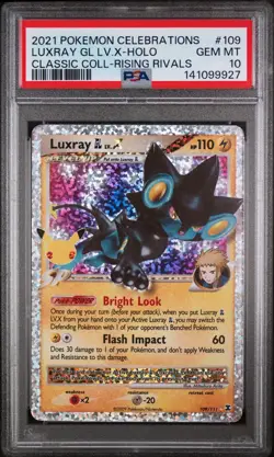 Luxray GL LV.X 109/111 Celebrations Classic Collection Pokemon PSA 10 Gem Mint - Image 1