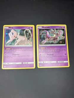 Pokemon TCG Holo Promo Mew & Mewtwo Lot - 2 Eng SM Black Star SM214/215 - Image 1