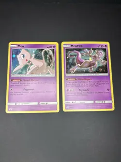 Pokemon TCG Holo Promo Mew & Mewtwo Lot - 2 Eng SM Black Star SM214/215 - Image 2