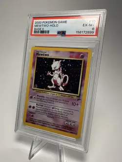 Vintage WOTC Pokemon Base Set 2 Mewtwo Holo Rare #10/130 English PSA 6 🌀SWIRL - Image 2
