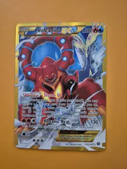 Pokemon TCG Volcanion EX 115/114 XY Steam Siege Secret Rare Full Art Holo - Image 1