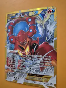 Pokemon TCG Volcanion EX 115/114 XY Steam Siege Secret Rare Full Art Holo - Image 3