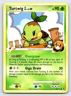 Turtwig GL 85/111 Common Rising Rivals Pokemon Moderately Played - Image 1