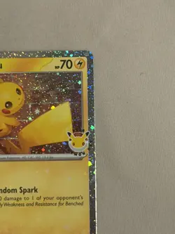 Pikachu Pokemon Day 2026 051 Cosmos Holo DOUBLE border Swirl+ MAJOR holo bleed. - Image 4