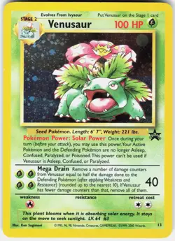 Pokemon Venusaur 13 Promo Wizards Black Star Promos Pokemon Holo Near Mint - Image 1