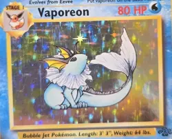 Pokemon TCG Vaporeon 12/64 Jungle Unlimited Edition Holo - Image 2
