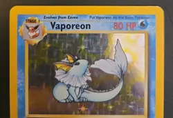 Pokemon TCG Vaporeon 12/64 Jungle Unlimited Edition Holo - Image 3