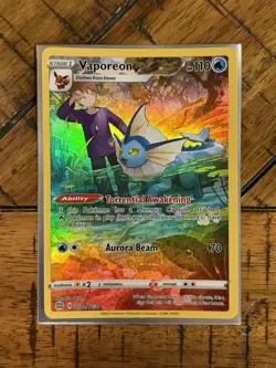 Pokemon TCG Brilliant Stars - Vaporeon TG02/TG30- Trainer Gallery Full Art Rare - Image 1