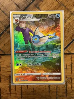 Pokemon TCG Brilliant Stars - Vaporeon TG02/TG30- Trainer Gallery Full Art Rare - Image 3