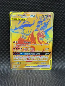 RESHIRAM & CHARIZARD GX - SM247 HOLO P SUN & MOON PROMO POKEMON NM/M - Image 1