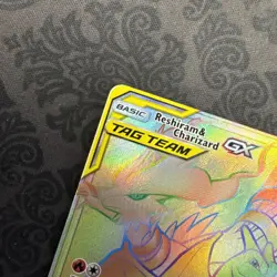 Reshiram & Charizard GX (Secret) Holo SM - Unbroken Bonds 217/214 HP Pokemon TCG - Image 2