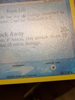 2006 Pokemon TCG EX Holon Phantoms Relicanth 30/110 Stamped Reverse Holo Rare LP - Image 4