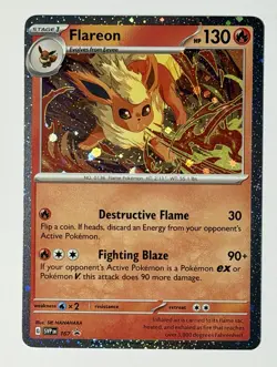 Pokemon TCG - Flareon - SVP 167 - 2025 S&V: Black Star Promo - Cosmo Holo - Image 3