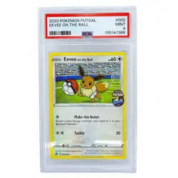 2020 POKEMON FUTSAL #002 EEVEE ON THE BALL PSA 9 - Image 1
