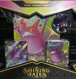 Pokemon Shining Fates Premium Collection Crobat VMAX Shiny Promos Opened - Image 2