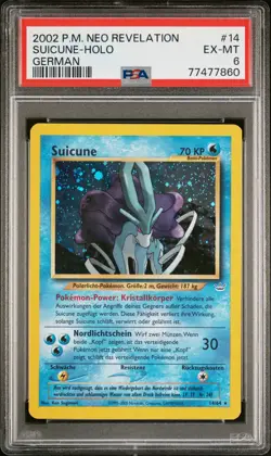 Suicune Pokemon 2002 Neo 3 Revelation Unlimited German 14/64 PSA 6 - Image 1
