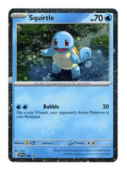 Squirtle Cosmos Holo Black Star Promo - SVP048 - Scarlet & Violet Pokemon 2023 - Image 1