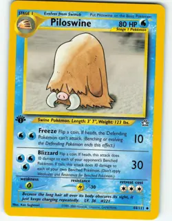 Piloswine - 1st Edition - 44/111 Neo Genesis - Pokemon TCG - 2000 - Image 1
