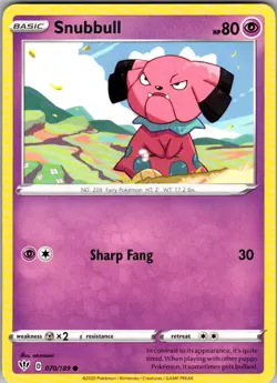 Snubbull Darkness Ablaze 070/189 Common Pokemon Near Mint - Image 1