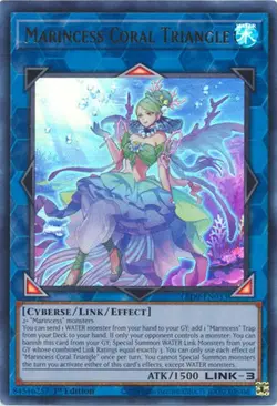 Yugioh - Marincess Coral Triangle (Ultra Rare) (1st Edition) - LED9-EN033 (P) - Image 1
