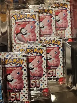 (6) Pokemon TCG 151 Booster Packs Scarlet And Violet New Sealed - Image 1