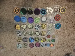 Lot of 46 Official Pokemon TCG Coins - Image 1