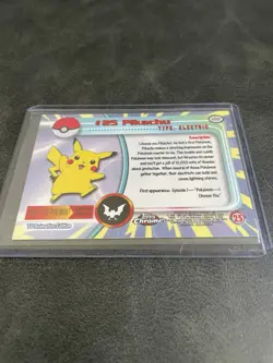 2000 Topps Chrome Pokemon TV Animation Edition Pikachu #25 - Image 2