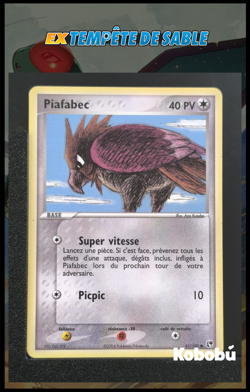 Carte Pokemon Piafabec 81/100 Ex Tempete De Sable TDS Bloc EX FR 1 - Image 1