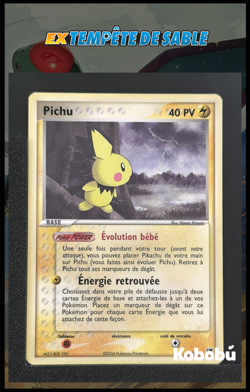 Carte Pokemon Pichu 20/100 RARE Ex Tempete De Sable TDS Bloc EX FR - Image 1