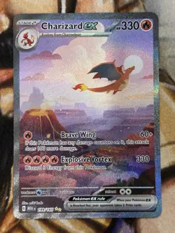Charizard ex 199/165 Pokemon 151 SIR Full Art English Holo “No Neck Zard” - NM🔥 - Image 1