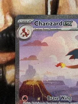 Charizard ex 199/165 Pokemon 151 SIR Full Art English Holo “No Neck Zard” - NM🔥 - Image 3