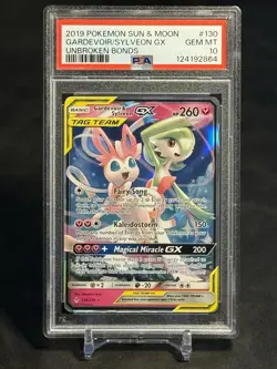 Pokemon Gardevoir & Sylveon GX 130/214 Unbroken Bonds Tag Team Ultra Rare PSA 10 - Image 1