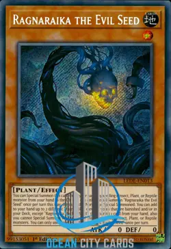 Yugioh Ragnaraika The Evil Seed LEDE-EN013 Secret Rare 1st Edition - Image 1