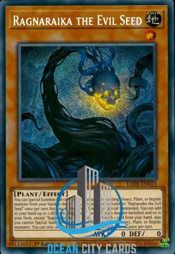 Yugioh Ragnaraika The Evil Seed LEDE-EN013 Secret Rare 1st Edition - Image 3