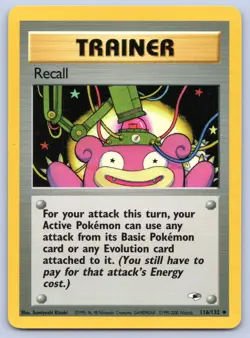 Recall 116/132 Gym Heroes Pokemon NM - Image 1