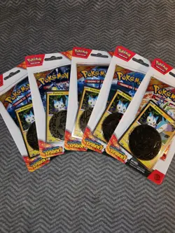 5 Pokemon TCG Scarlet & Violet Surging Sparks Single Blister Pachirisu Sealed - Image 1