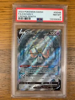 Pokemon - PSA 8 - Zacian V - GG48 - Crown Zenith - English - Image 1