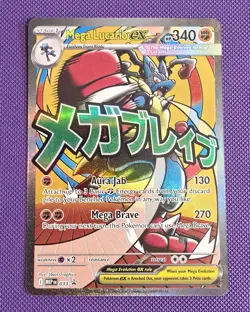 Pokemon TCG Mega Lucario 033 Mega Attack Rare Black Star Promo Ascended Heroes - Image 1