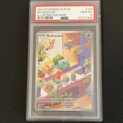 Pokemon TCG Bulbasaur IR Holo Stellar Crown EN PSA 10 143/142 - Image 1