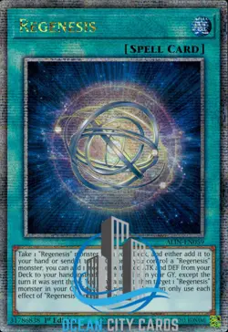 Yugioh ALIN-EN059 Regenesis Quarter Century Secret Rare 1st Edition - Image 1
