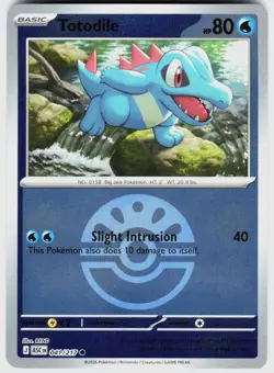 TOTODILE (FRIEND BALL) 041/217 - NM REVERSE HOLO - POKEMON ASCENDED HEROES C - Image 1