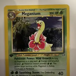 Pokemon TCG Meganium Holo 11/111 Neo Genesis 1st Edition NM - Image 2