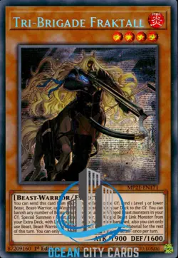Yugioh Tri-Brigade Fraktall MP21-EN171 Prismatic Secret Rare 1st Edition - Image 1