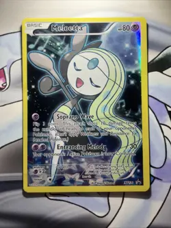 Pokemon TCG: Meloetta XY120 Mythical Collection Black Star Promo Full Art Played - Image 1