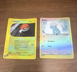 Nintendo Pokemon TCG EX Reverse Holo 2-Card Lot Voltorb 115/147 Bagon 49/97 - Image 1