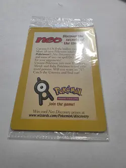 SEALED New Entei 34 Black Star Movie Promo Reverse Holo Neo Pokemon Card - Image 2